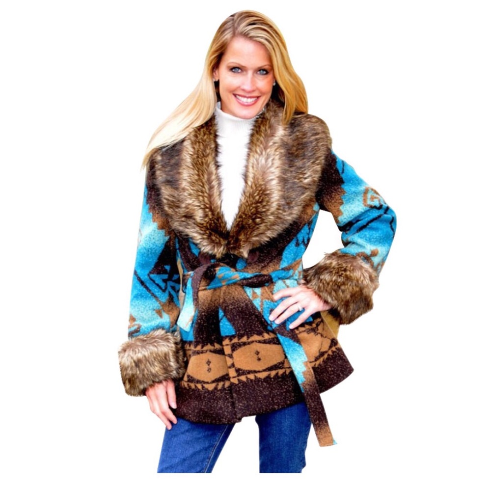 Western Style Saddle Blanket Jacket